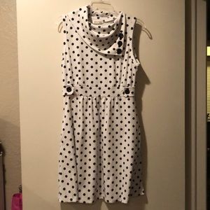 Modcloth Coach Tour Dress 1X Polka Dot